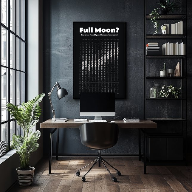 Poster Calendrier de la lune pour la planification des dé (Perfect for business)