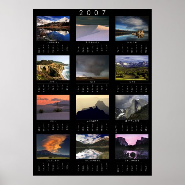 Poster Calendrier de la photographie du paysage 2007 (Devant)
