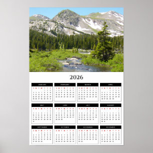 Poster Calendrier de la splendeur du Colorado High Countr