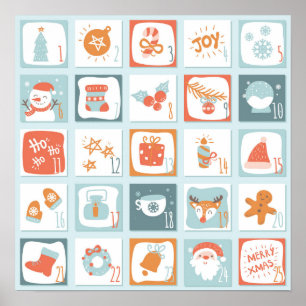 Poster Calendrier de l'arrivée