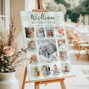 Poster Calendrier de photos du premier anniversaire en Vi