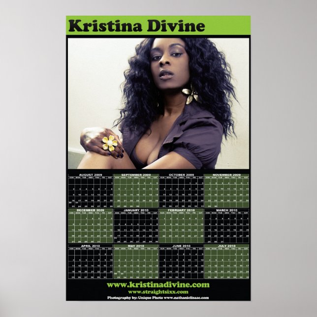 Poster Calendrier de Pinup Divine Kristina (Devant)