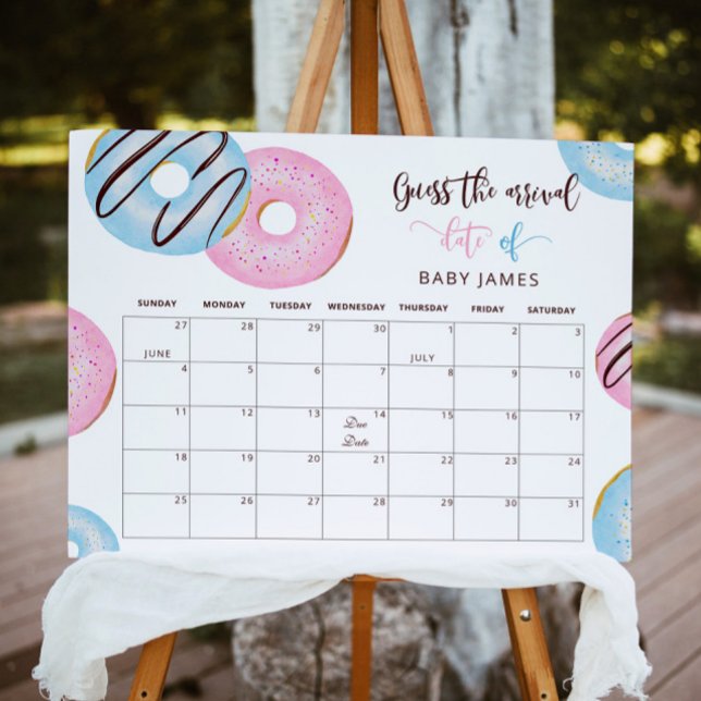 Poster Calendrier de révélation du sexe de bébé par beign (Créateur téléchargé)