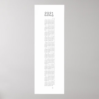 Poster Calendrier de verrouillage et clé 2021 - (La semai