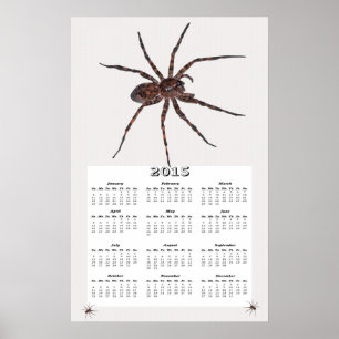 Poster Calendrier des araignées de loup 2015