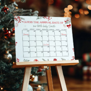 Poster Calendrier des dates d'échéance du Baby shower pèr