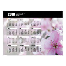 Calendrier des fleurs du printemps 2016