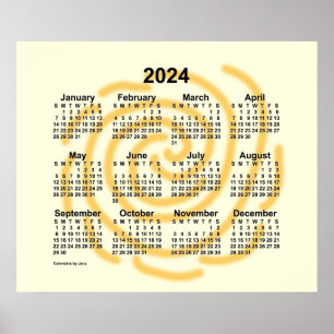 Poster Calendrier des journées ensoleillées 2024 par Janz