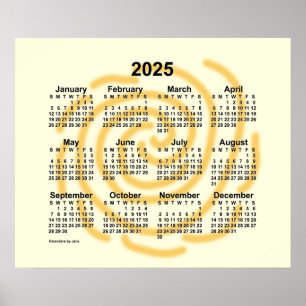 Poster Calendrier des Journées Ensoleillées 2025 par Janz