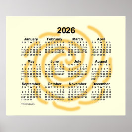 Poster Calendrier des Jours Ensoleillés 2026 par Janz