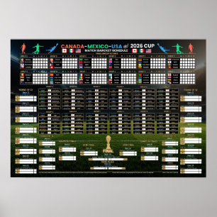 Poster Calendrier des matchs du Championnat du Monde de F
