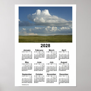 Poster Calendrier des Sandhills du Nebraska 2028 par Janz