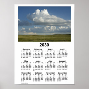 Poster Calendrier des Sandhills du Nebraska 2030 par Janz