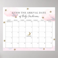 Calendrier devinez la date prévue Nuages roses & É