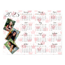 Calendrier familial personnalisé 2025 avec collage