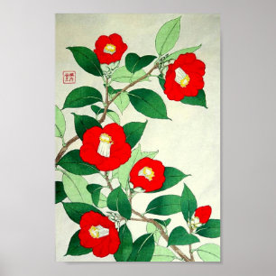 Poster Calendrier floral de Kawarazaki Shodo des fleurs d