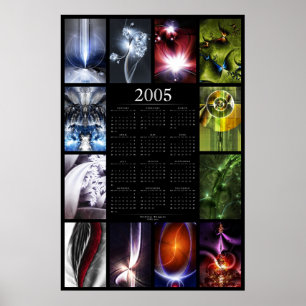 Poster Calendrier fractal de 2005