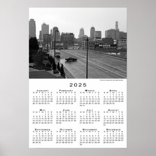 Poster Calendrier Kansas City, Missouri Skyline 2025