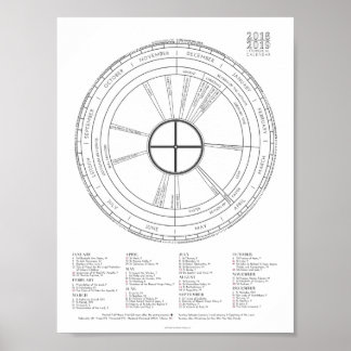 Poster Calendrier liturgique 2018-2019 Couleur de l'année