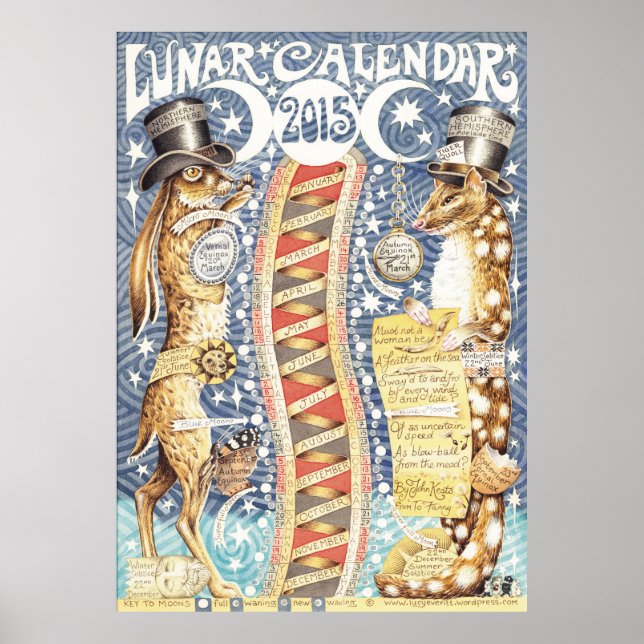 Poster Calendrier Lunaire 2015 (Devant)