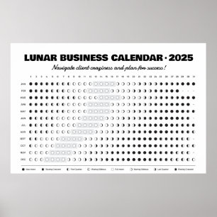 Poster Calendrier Lunaire des Affaires Affection de la Pl