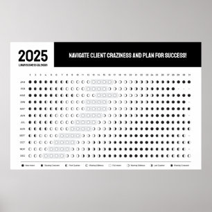 Poster Calendrier Lunaire des Affaires Affection de la Pl