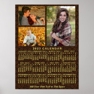 Poster Calendrier mensuel 2023 Café en grains 3 Photos