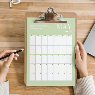Poster Calendrier mensuel 2025 Mai