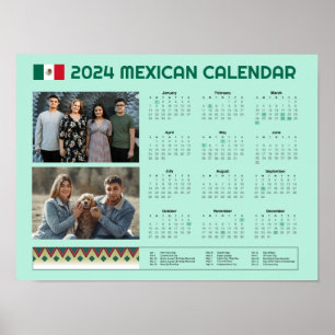 Poster Calendrier mexicain 2024   Calendario México modif