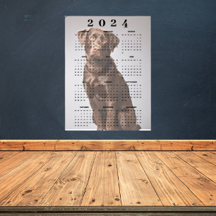 Poster Calendrier mural 2024 du Labrador Retriever au cho