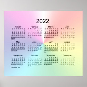 Poster Calendrier mural Shimmer 2022 de Janz Print