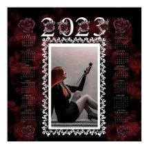 Calendrier personnalisable 2023 de style gothique