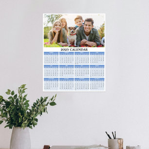 Poster Calendrier personnalisé 2025 avec photos