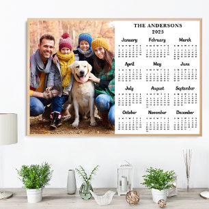 Poster Calendrier personnalisé de l'année nouvelle 2026 a