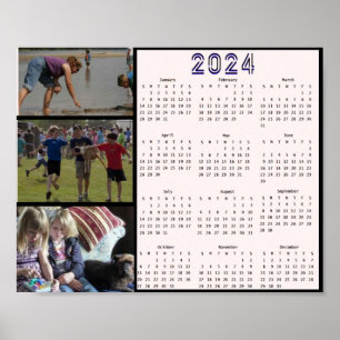 Poster Calendrier photo de famille minimal moderne 2024 3