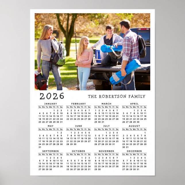 Poster Calendrier photo familial personnalisé 2021 (Devant)