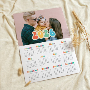 Poster Calendrier photo Hippie 2025 des années 60 rétro