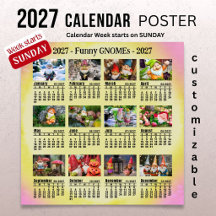 Calendrier Photo Personnalisable de 2027 avec des