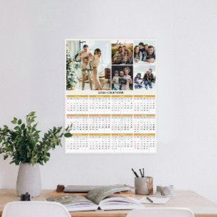 Poster Calendrier photo personnalisé de la famille 2026