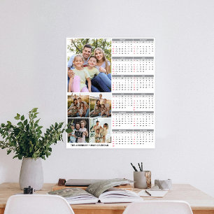 Poster Calendrier photo personnalisé de la nouvelle année