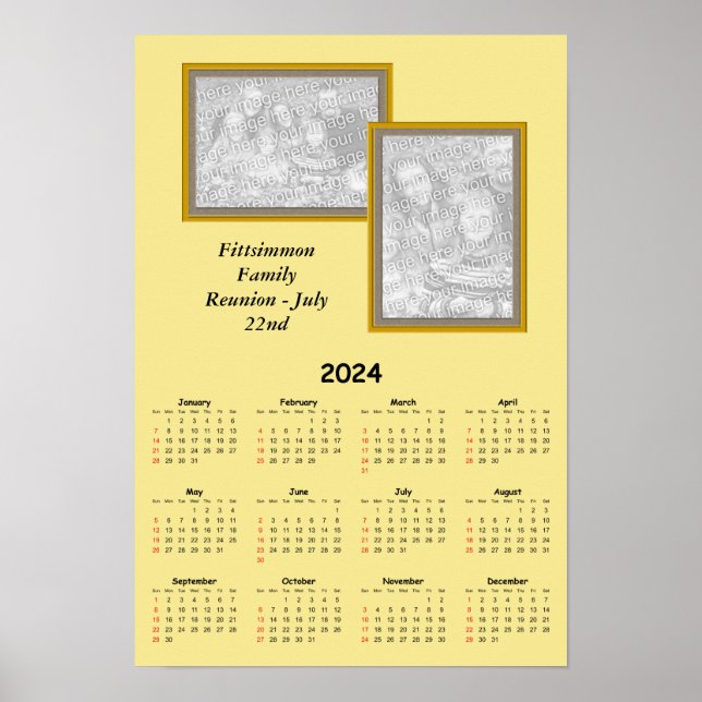 Poster Calendrier - Retrouvailles Photos x 2 - 2024 (Devant)
