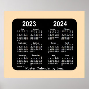 Poster Calendrier scolaire 2023-2024 du blé Neon par Janz