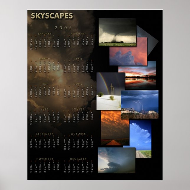 Poster Calendrier Skyscapes 2005 (Devant)