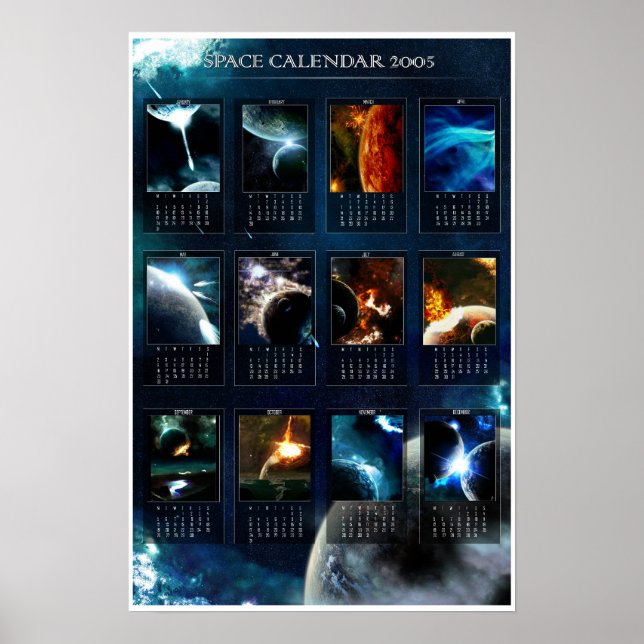 Poster Calendrier spatial 2005 (Devant)