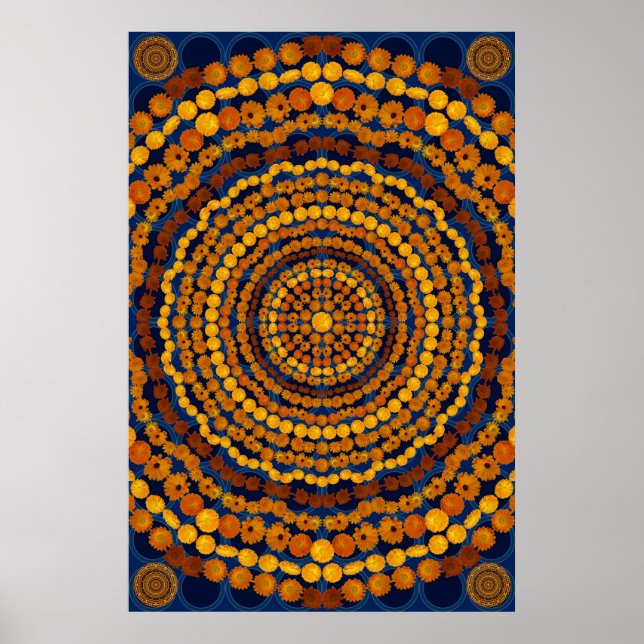 POSTER CALENDULA MANDALA 3 (Devant)