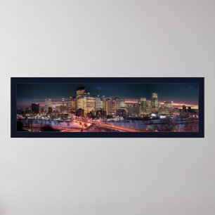 Poster Calgary - la rivière congelée (encadrée)