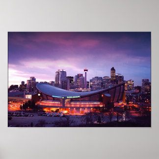 Poster Calgary pendant le coucher du soleil