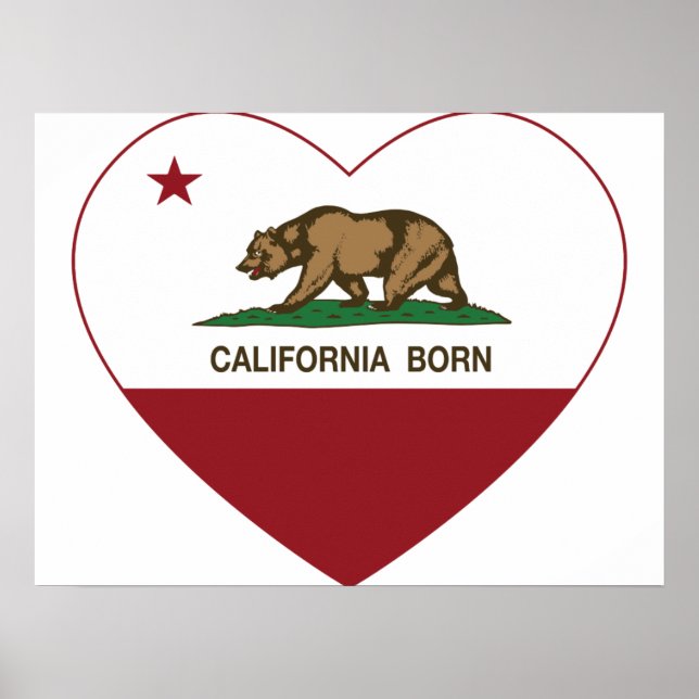 Poster California Born Heart (Devant)