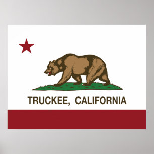 Poster California Republic Flag Truckee