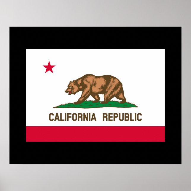 Poster California State Flag Design (Devant)